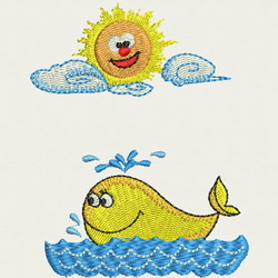 Summer Scenery 05 machine embroidery designs