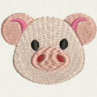 Cute Animal Face 04 machine embroidery designs