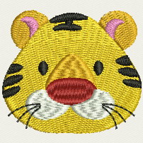 Cute Animal Face 06 machine embroidery designs