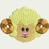 Cute Animal Face 10 machine embroidery designs