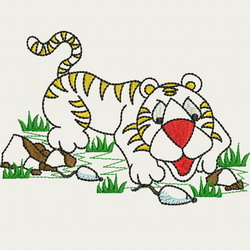 Vintage Baby Tigers 01 machine embroidery designs