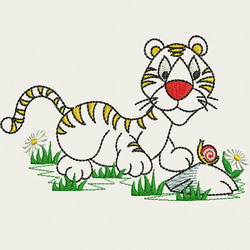 Vintage Baby Tigers 04 machine embroidery designs