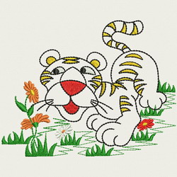 Vintage Baby Tigers 05 machine embroidery designs