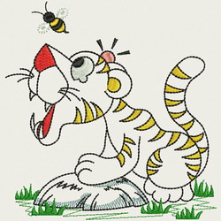Vintage Baby Tigers 06 machine embroidery designs