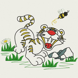 Vintage Baby Tigers 10 machine embroidery designs
