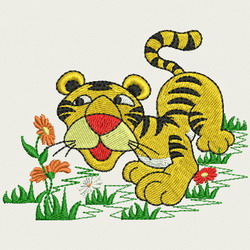 Adorable Baby Tigers 05 machine embroidery designs