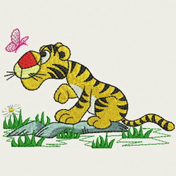 Adorable Baby Tigers 08 machine embroidery designs