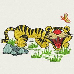 Adorable Baby Tigers 09 machine embroidery designs