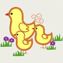 Applique Birds 05 machine embroidery designs