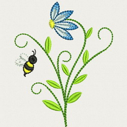 Bee Happy(SM) 04 machine embroidery designs