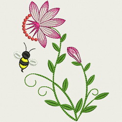 Bee Happy(LG) 08 machine embroidery designs