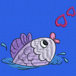 Cute Fish 04 machine embroidery designs