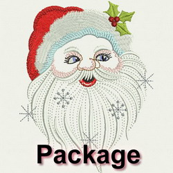 Vintage Santa Face(LG) machine embroidery designs