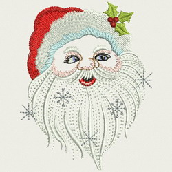 Vintage Santa Face(SM) 08 machine embroidery designs