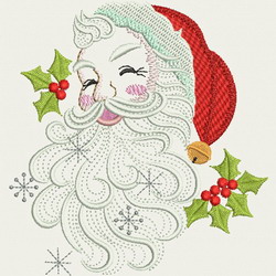 Vintage Santa Face(LG) 10 machine embroidery designs