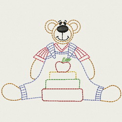 Vintage School Bear 11 machine embroidery designs