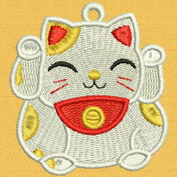 FSL Fortune Cat 08 machine embroidery designs