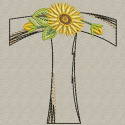 Sunflower Alphabet-T machine embroidery designs