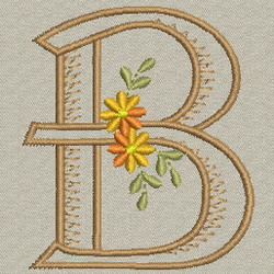Daisy Alphabet-B machine embroidery designs