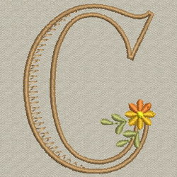 Daisy Alphabet-C machine embroidery designs