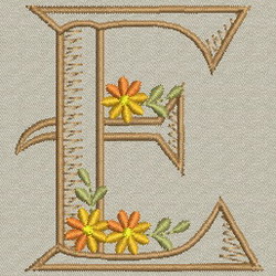 Daisy Alphabet-E machine embroidery designs