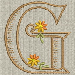 Daisy Alphabet-G machine embroidery designs