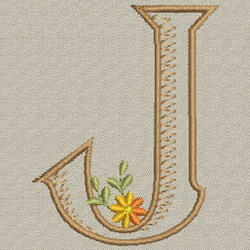Daisy Alphabet-J machine embroidery designs