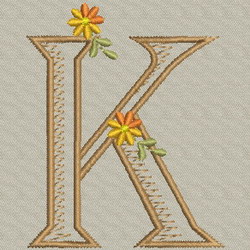 Daisy Alphabet-K machine embroidery designs