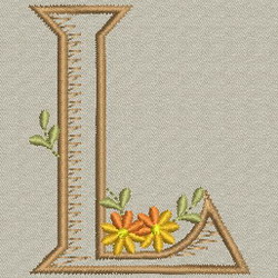 Daisy Alphabet-L machine embroidery designs