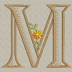 Daisy Alphabet-M machine embroidery designs