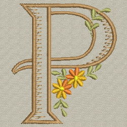 Daisy Alphabet-P machine embroidery designs