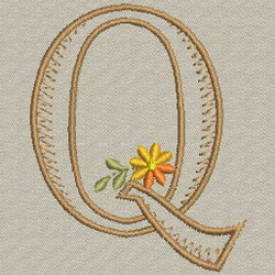 Daisy Alphabet-Q machine embroidery designs