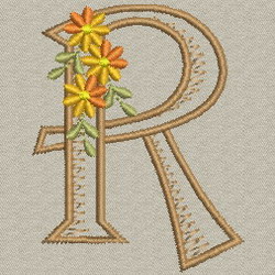 Daisy Alphabet-R machine embroidery designs