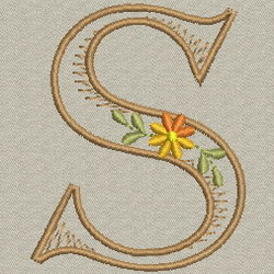 Daisy Alphabet-S machine embroidery designs