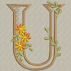 Daisy Alphabet-U machine embroidery designs