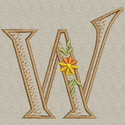 Daisy Alphabet-W machine embroidery designs