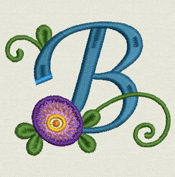Flower Alphabet-b machine embroidery designs