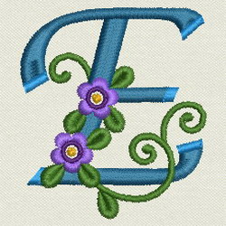 Flower Alphabet-e machine embroidery designs