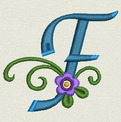 Flower Alphabet-f machine embroidery designs