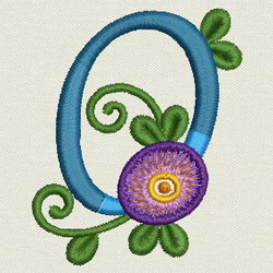 Flower Alphabet-o machine embroidery designs