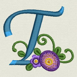 Flower Alphabet-t machine embroidery designs