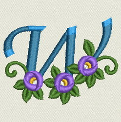 Flower Alphabet-w machine embroidery designs