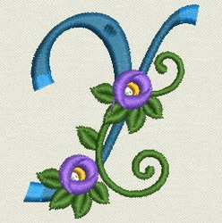 Flower Alphabet-y machine embroidery designs