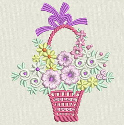 Elegant Floral Baskets 07 machine embroidery designs