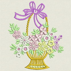 Elegant Floral Baskets 10 machine embroidery designs