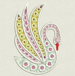 Fancy Floral Swan 05