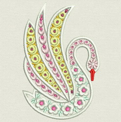 Fancy Floral Swan 05