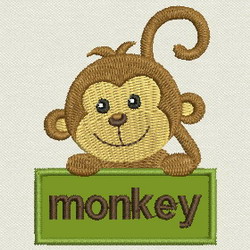 Monkey On Bed 08 machine embroidery designs