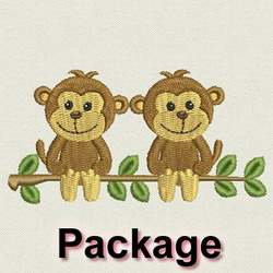 Cute Monkey machine embroidery designs