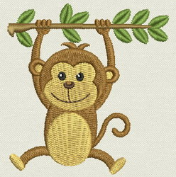 Cute Monkey 02 machine embroidery designs